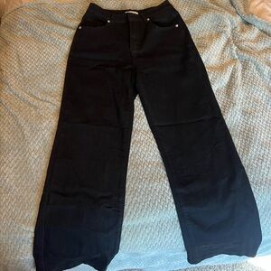 Wide-Leg Black Pants